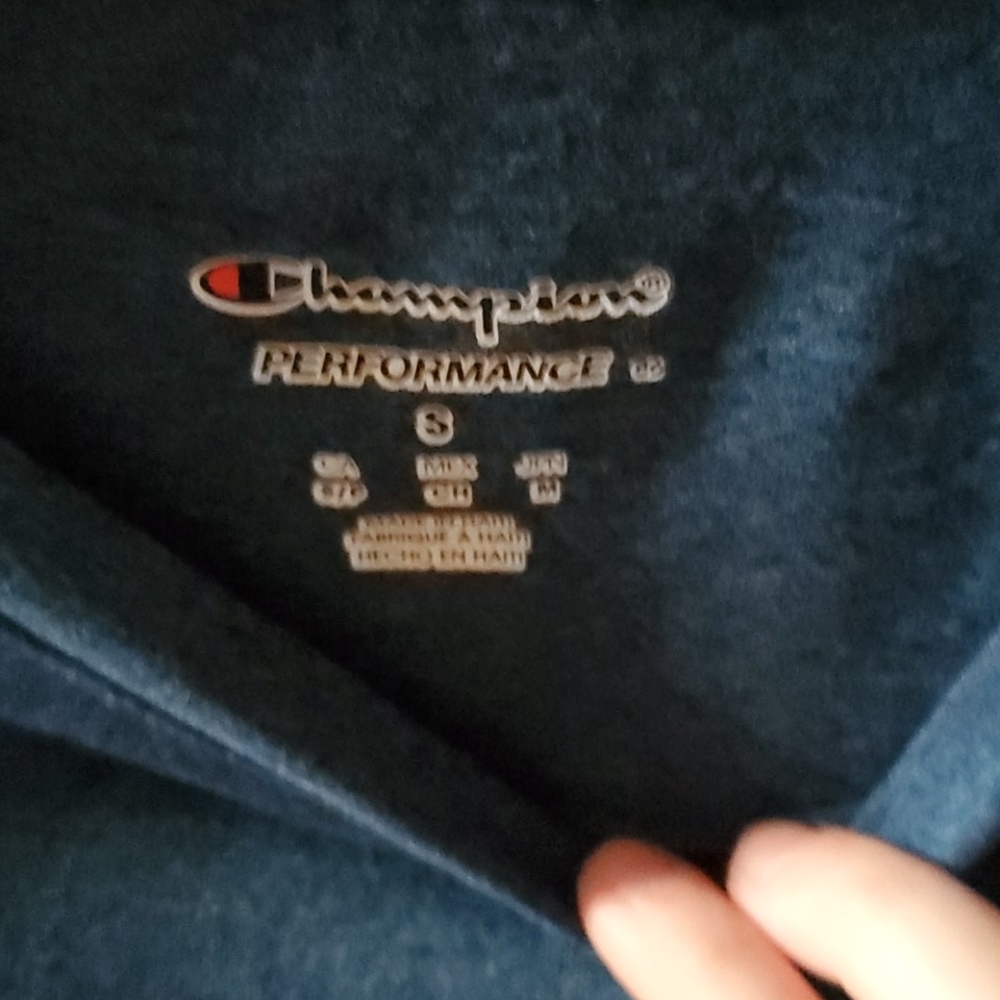 Champion Mens Blue short sleeve crew neck shirt - Picture 2 of 7